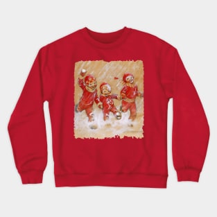 Children playing in the snow Crewneck Sweatshirt